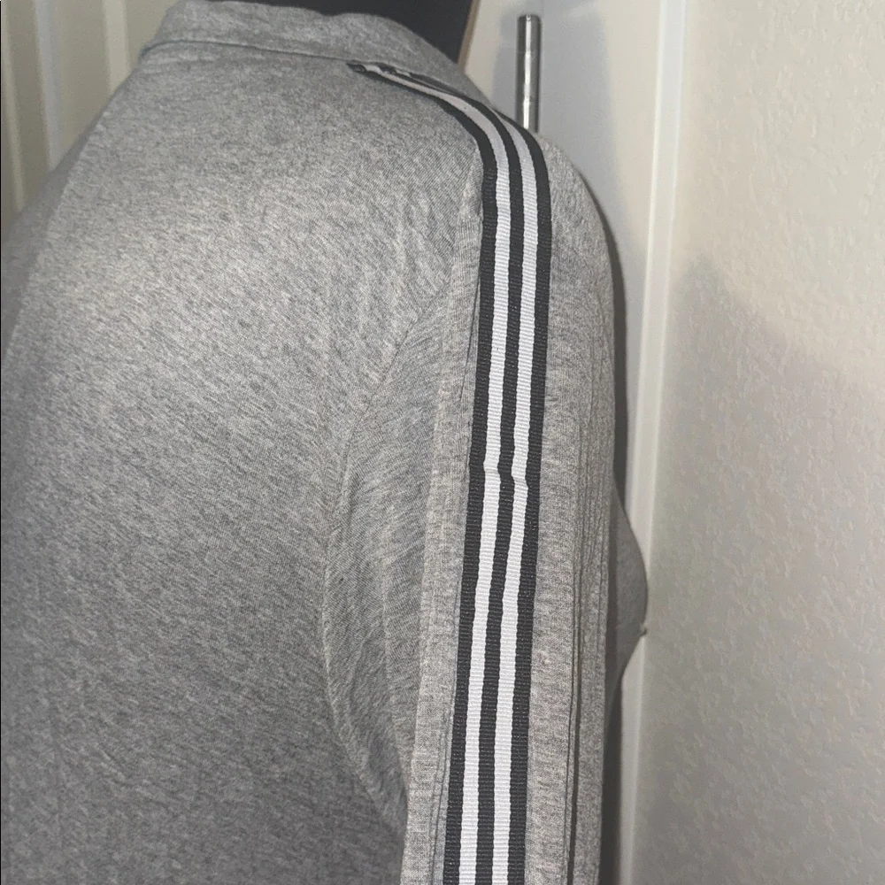 Gray Long Sleeve Faith Athleisure Dress with Beaded Accents - Picture 4 of 4